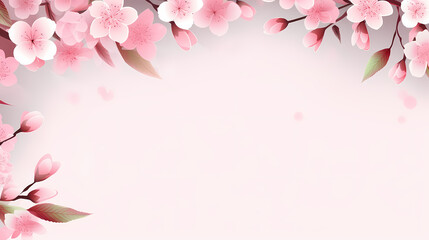 Naklejka premium Flower frame with copy space