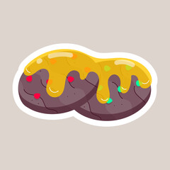 Honey Desserts Flat Stickers 
