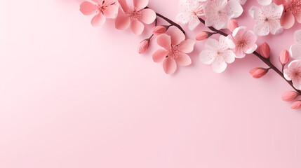 Fototapeta premium Flower frame with copy space