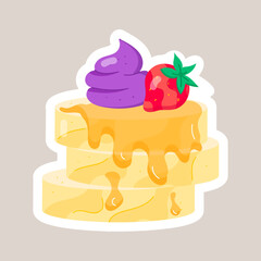 Honey Desserts Flat Stickers 
