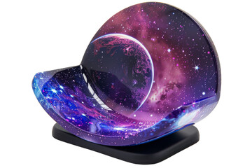 Shimmering Purple and Blue Object With Stars