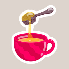 Honey Desserts Flat Stickers 
