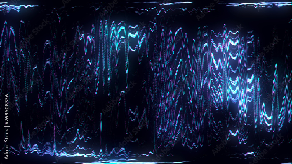 Poster Abstract glitch background. Digital damage backdrop with noise effect. Error texture. Computer virus. Corrupted code. 3d rendering.