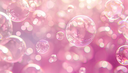 Pink Bubble Fantasy: Captivating Microstock Visuals in Pastel Hues