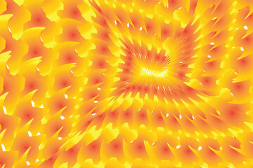 gradient yellow heart shape Many stars are connected together to form an unusual and beautiful background.