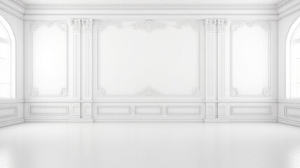 white showcase background