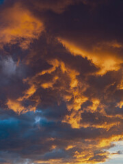 dramatic sunset clouds