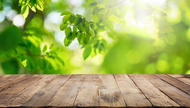 green leaves on wooden background wallpaper 