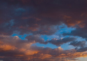 dramatic sunset clouds