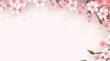 Obraz na płótnie Canvas Flower frame with decorative flowers, decorative flower background pattern