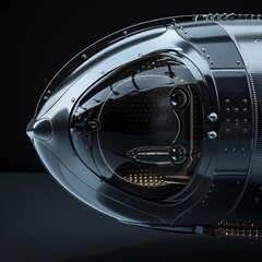 Aerodynamic cargo pod design, matte finish, studio lighting, closeup, high detail, 3D render , 3D render
