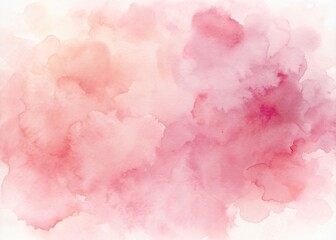 Abstract pink watercolor background with clouds and vintage texture