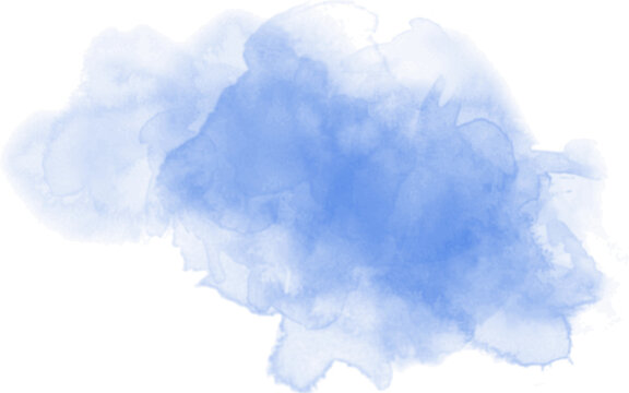 Light blue watercolor vector splash. Abstract background 