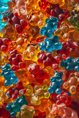 Fototapeta na wymiar Gummy bear jelly background