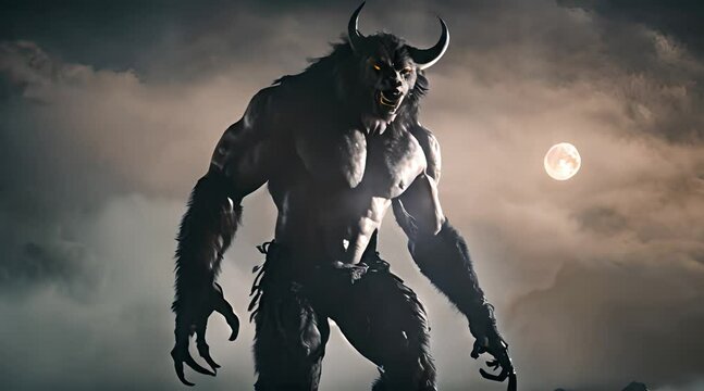 A shape-shifter assuming the form of a fearsome beast.