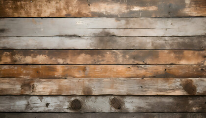 Rustic Worn Wood Panel background. Generative AI.