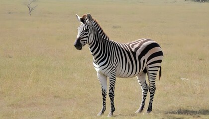 Fototapeta na wymiar A Zebra In A Safari Expedition