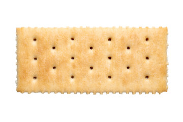 salty soda crackers isolated on white background
