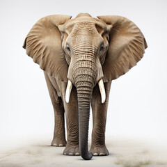 Elephant animal white background - obrazy, fototapety, plakaty