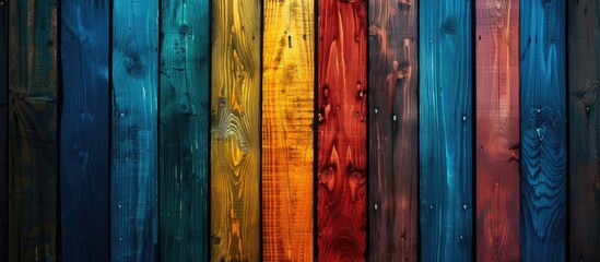 Abstract color lines on wooden surface texture .