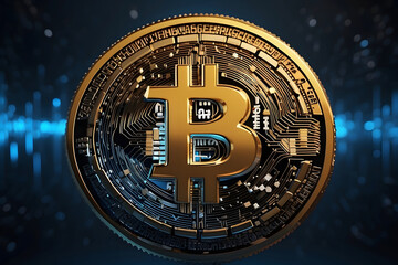 Bitcoin, Logo, Cryptocurrency, Digital currency, Blockchain, Finance, Technology, Virtual money, Cryptography, Internet currency, Digital asset, Financial innovation, Decentralized, Currency symbol, E