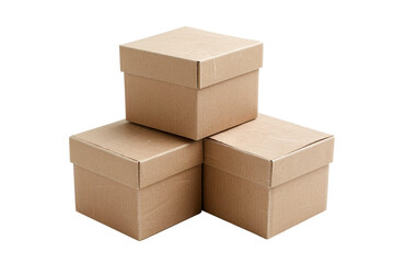 Boxes parcels or cardboard from various side for packaging isolated on transparent png background, open and close carton. - Powered by Adobe