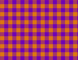 オレンジと紫のギンガムチェックの背景