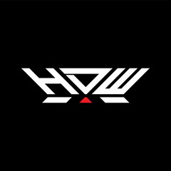 HDW letter logo vector design, HDW simple and modern logo. HDW luxurious alphabet design