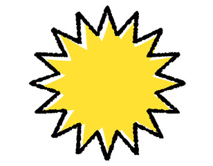 手書き風の色ずれしたシンプルな吹き出し　2