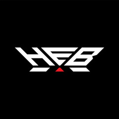 HEB letter logo vector design, HEB simple and modern logo. HEB luxurious alphabet design