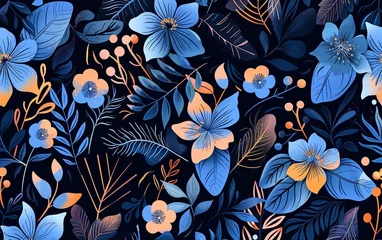 Möbelaufkleber Colorful Floral Pattern Digital Background © zahidcreat0r