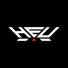 HEU letter logo vector design, HEU simple and modern logo. HEU luxurious alphabet design