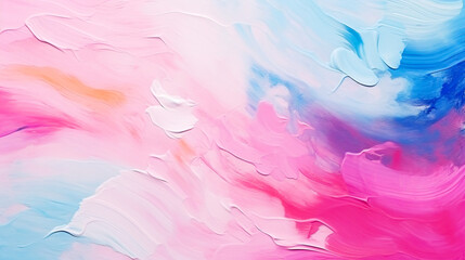 A background of a mixture of pink, blue and white colors with dynamic and flowing abstract swirls....