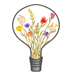 flower in light bulb colorful flower bouquet