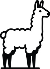 Obraz premium Llama cartoon logo