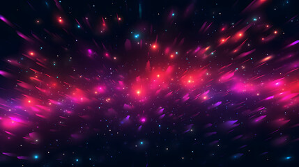 Digital fuchsia nebula starry sky abstract graphic poster web page PPT background