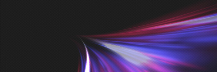 Modern abstract high speed light glare effect. Futuristic technology of dynamic movement and speed.