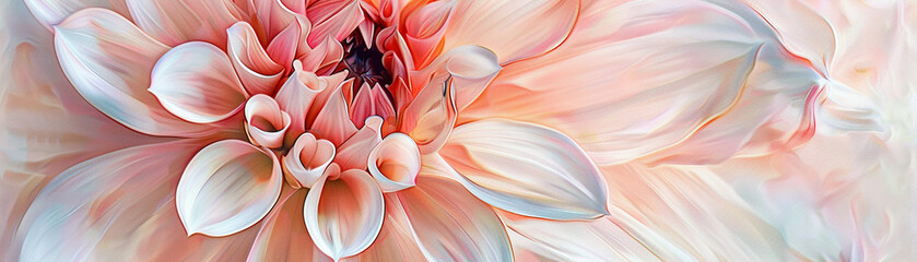 Delicately rendered in pastels, a close-up of a random flower, brought to life with watercolor's fluidity and ethereal lighting. - obrazy, fototapety, plakaty