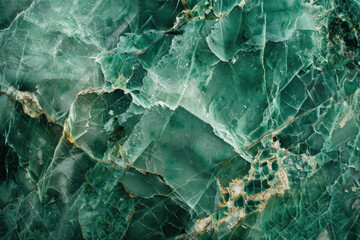 Detailed Close-Up of Green Marble Texture