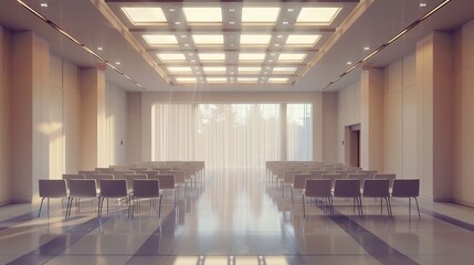 Conference hall. Collection. Meeting room. Presentation room. Modern big hall