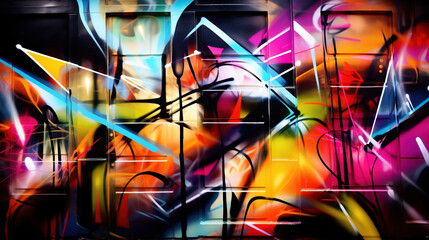 Street art graffiti on the wall