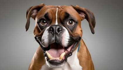 A Goofy Boxer Wearing A Silly Grin