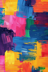 Colorful square brush strokes for background