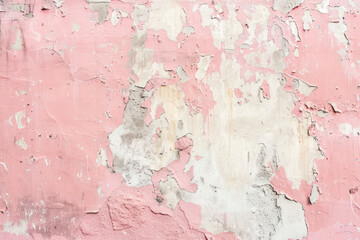 Peeling Pink and White Wall