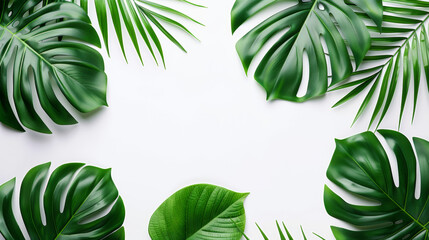 A close up of a leafy green plant with a white background. Concept of calm and tranquility, as the leaves are arranged in a way that creates a peaceful and serene atmosphere