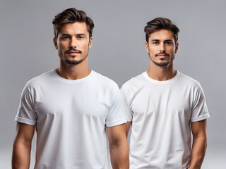 Discover our stylish black and white men's t-shirts. Perfect for showcasing your unique designs with ample space for text. Create your own signature look with our blank canvas.