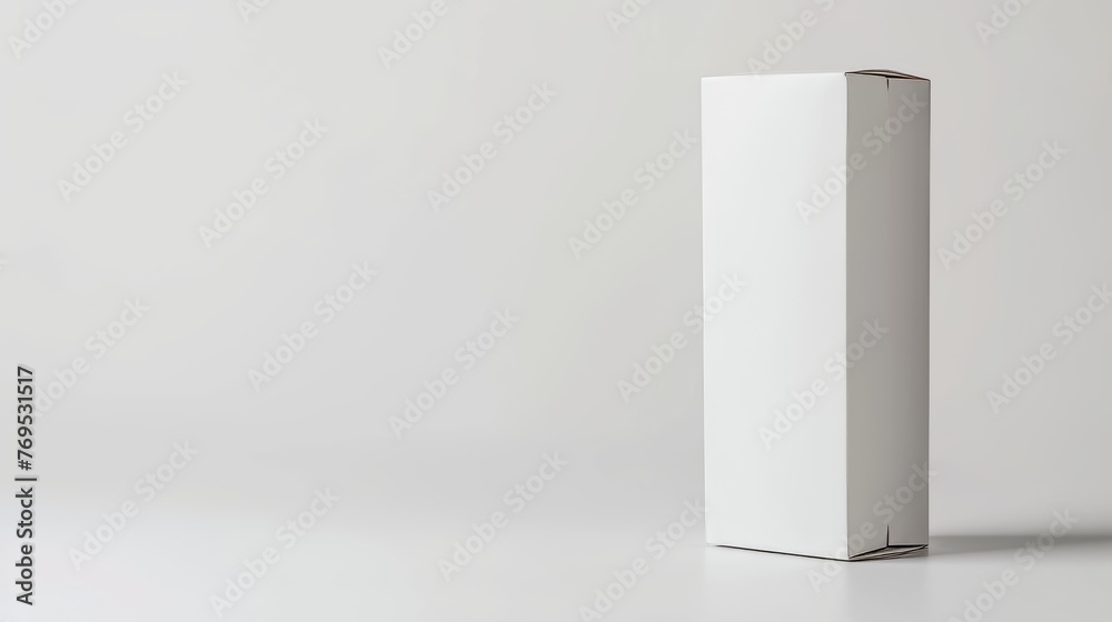 Poster product box isolated on white background with copy space.