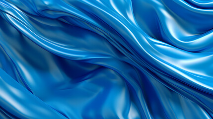 Obraz premium Blue liquid metal plastic flow abstract graphic poster web page PPT background