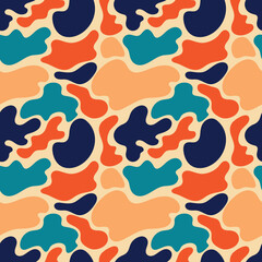 vector old school camouflage pattern, duck hunter camouflage, vintage camouflage,  © Md. Dalim