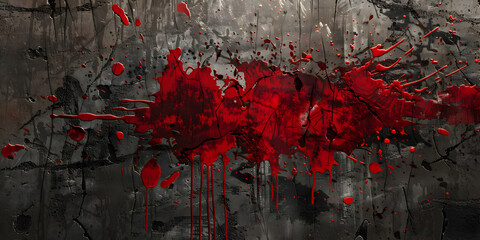 Dark black and red abstract texture background Generative AI,Old paper texture black and blood red background

